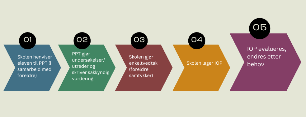 Uthevet tekst: IOp evalueres, endres etter behov